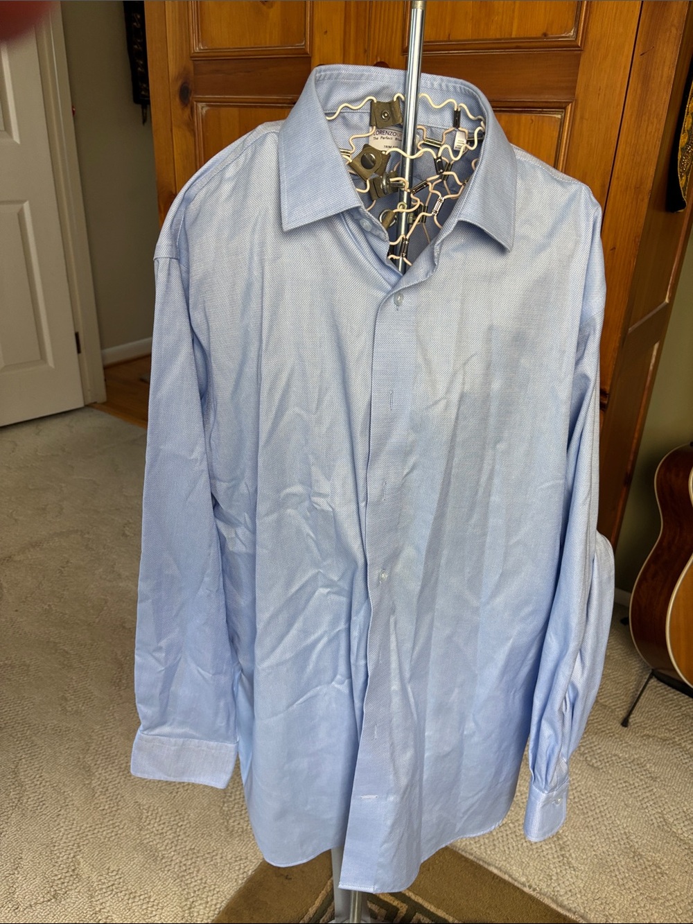 Lorenzo Uomo Light Blue Men's Dress Shirt – Spread Collar